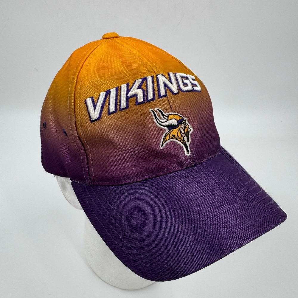 Vintage Puma Minnesota Vikings NFL Pro Line Hat‎ Purple Gold Ombre Cap OSFA